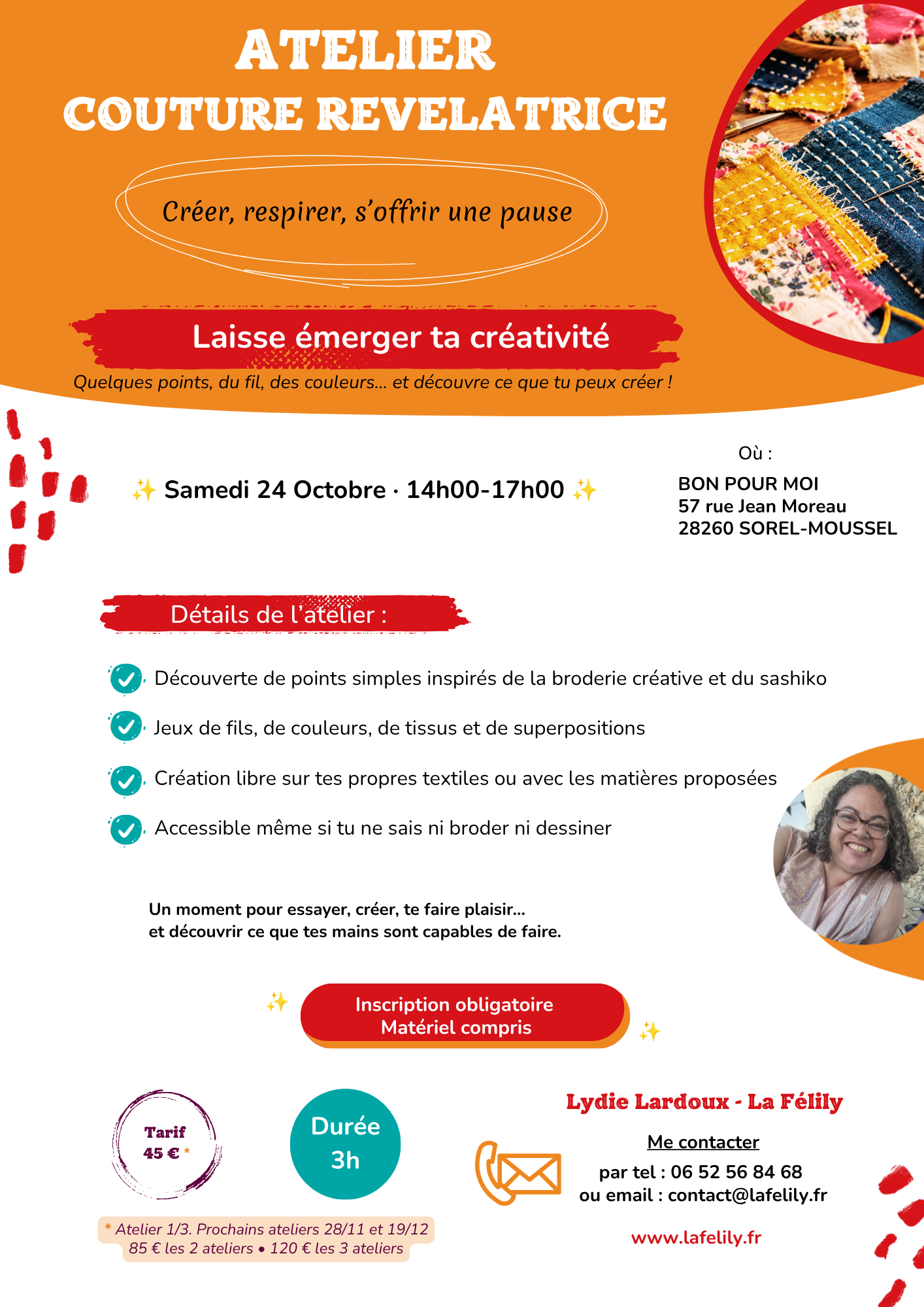 Atelier Couture Révélatrice « Laisse émerger ta créativité »